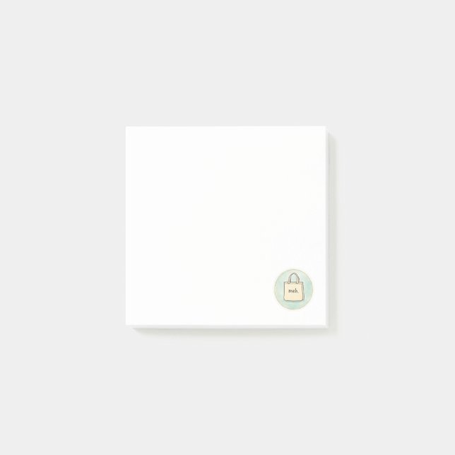 Post-it® Meh Shopping Tote Post-it Notes  (Devant)