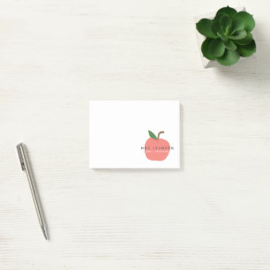 Post-it® Meilleur enseignant   Apple Cute Fun Nom Moderne S