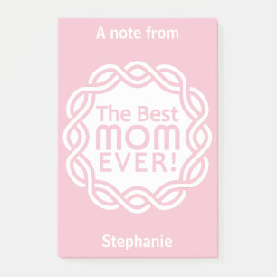Post-it® MEILLEUR MOM nom personnalisé et couleur Notes pos