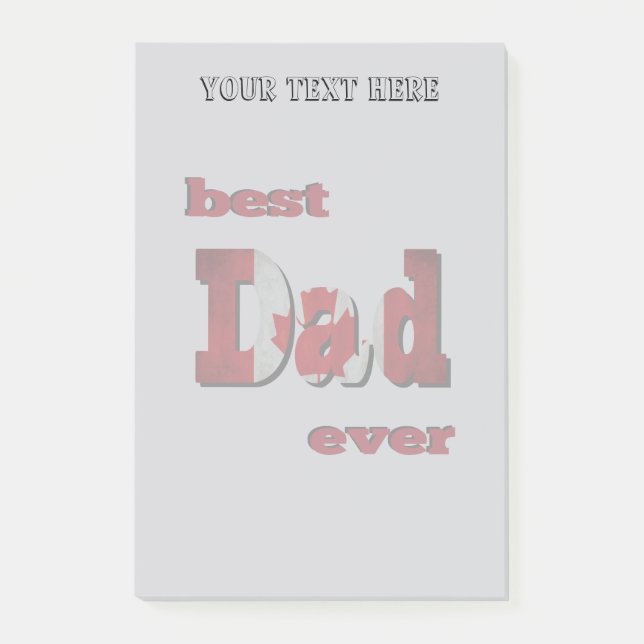 Post-it® Meilleur papa canadien (Devant)