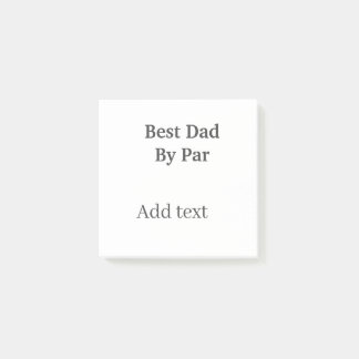 Post-it® Meilleur papa par gris noir fête des pères nom sim