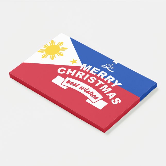 Post-it® Meilleurs voeux pour Joyeux Noël et une Bonne Anné (Incliné)
