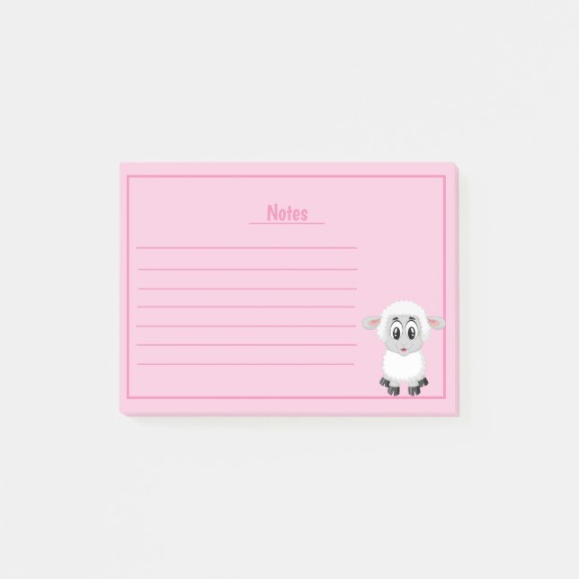 Post-it® Mélange mouton avec lignes Post-it Notes (Devant)
