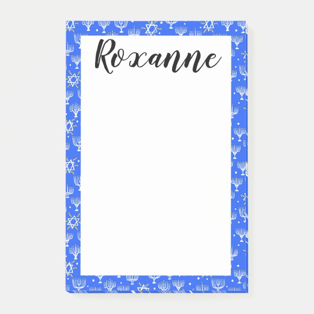 Post-it® Menorah Star de David Hanoukka Bloc-notes CUSTOMIS (Devant)