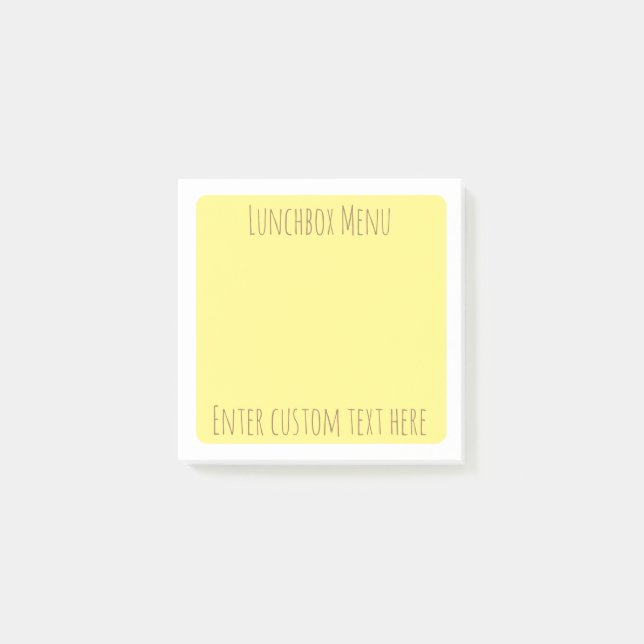 Post-it® Menu boîte à lunch Notes de lunch mignonnes  (Devant)