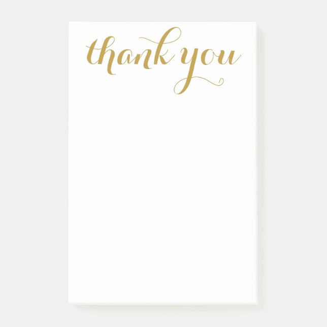 Post-it® Merci Gold Script 4 x 6 (Devant)