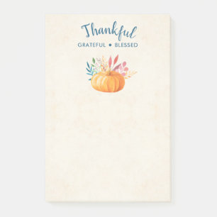Post-it® Merci gracieux béni avec un Citrouille orange