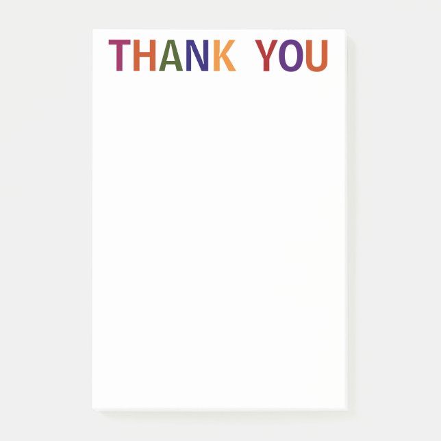 Post-it® Merci multicolore 4 x 6 (Devant)