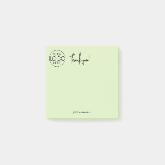 Post-it® Merci personnel simple Pale Green (Devant)