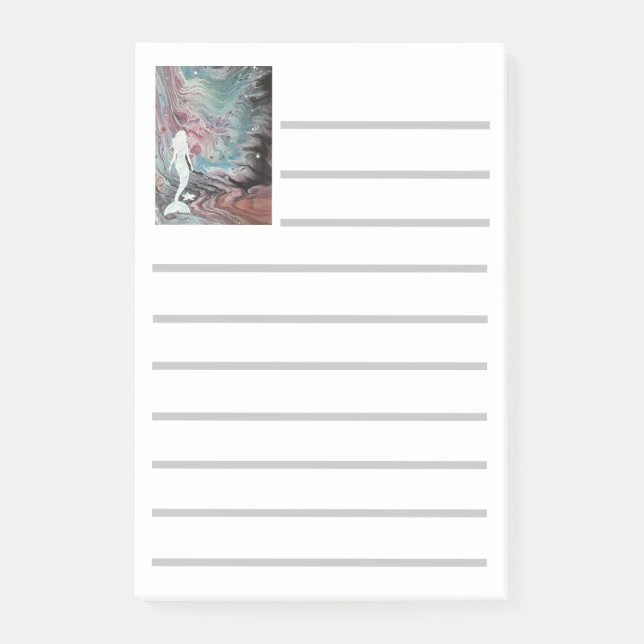 POST-IT. Mermaid and starfish at nebula Post-it Notes (Front)