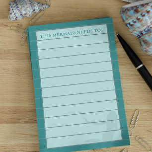 Post-it® Mermaid Lined Aqua Turquoise Notes