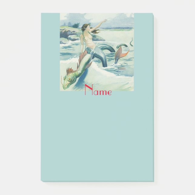 Post-it® Mermaid Riding Serpent de mer Thunder_Cove (Devant)
