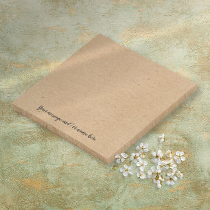 Post-it® Message Personnalisé Style Papier Kraft Rustique