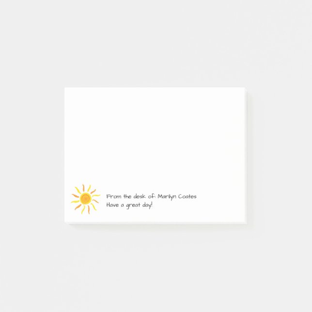 Post-it® Message positif Sunny personnalisé (Devant)