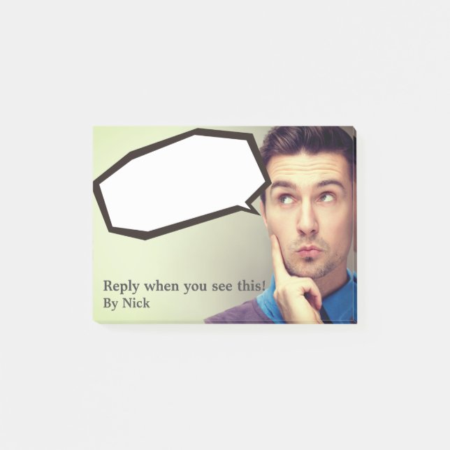 Post-it® Messages du patron drôle. notes postales (Devant)