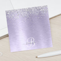 Métal brossé violet Parties scintillant d'argent N