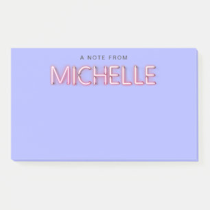 Post-it® Michelle nom dans lumière néon brillante nouveauté