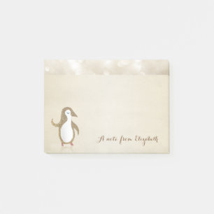 Post-it® Mignon Joli Élégant , Pingouin Heureux