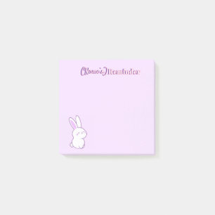 Post-it® Mignon Kawaii Pastel Violet Lapin Endormi Personna