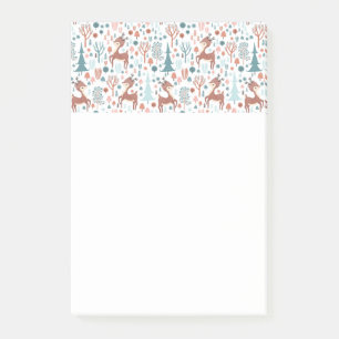Post-it® Mignonne cerf en Forêt Whimsical Noël Motif