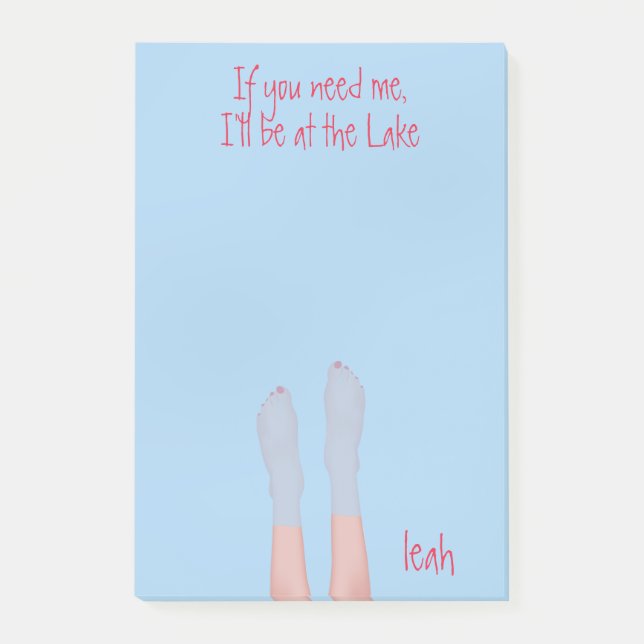 Post-it® Mignonne Eau Whimsical Océan Orteils roses Fille (Devant)