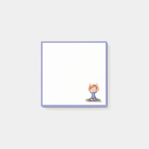 Post-it® Mignonne fille Yoga Méditation Papeterie