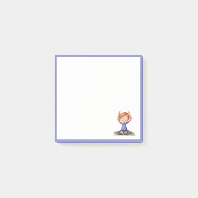 Post-it® Mignonne fille Yoga Méditation Papeterie (Devant)