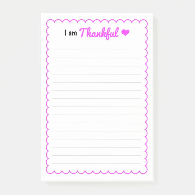 Post-it® Mignonne "I’m Thankful" - Gratitude (Devant)
