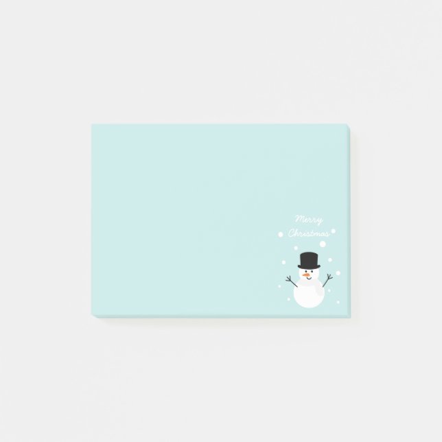 Post-it® Mignonne Noël Snowman hiver Festif Vacances neige (Devant)