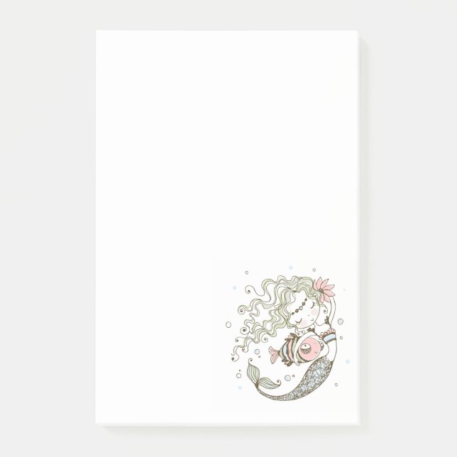 Post-it® Mignonne sirène de poisson (Devant)