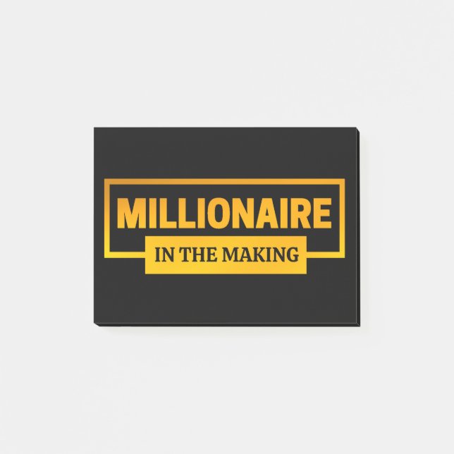 POST-IT® MILLIONNAIRE EN TRAIN DE FAIRE (Devant)