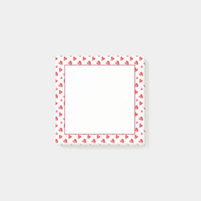 Post-it® MINI COEURS 3x3 Post It Note Pad (Devant)