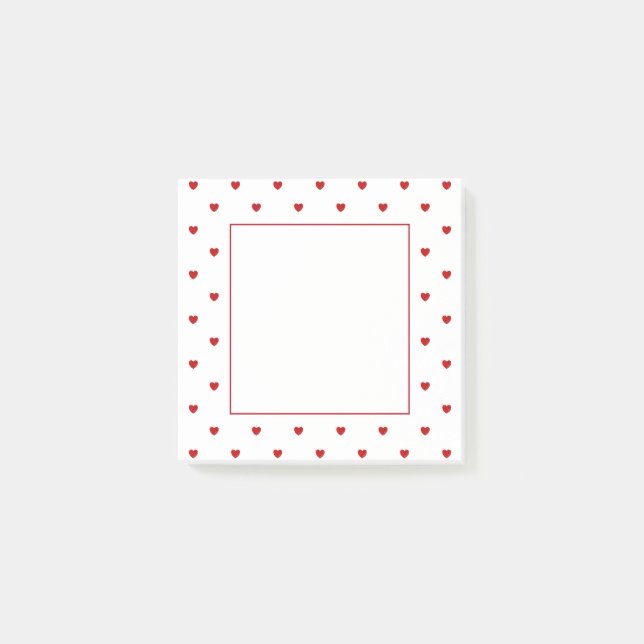 Post-it® Mini Coeurs de velours rouge (Devant)