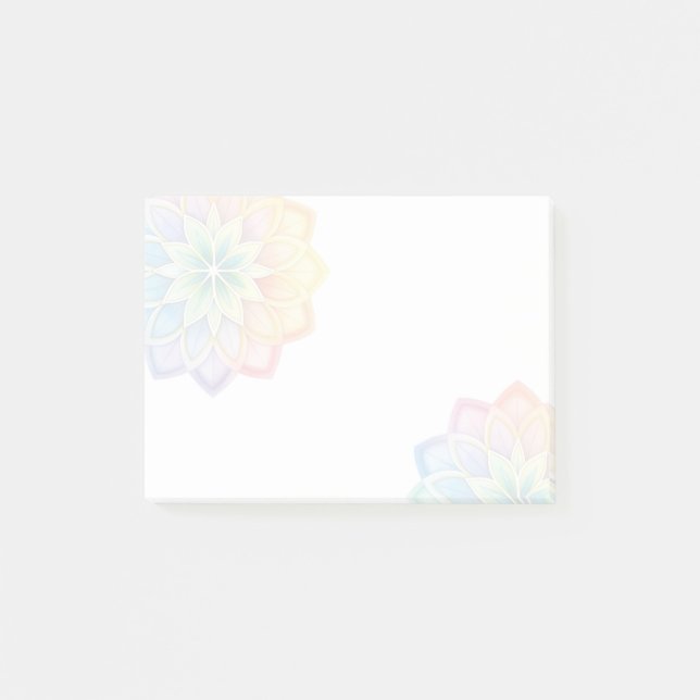 Post-it® Minimalist Pastel Rainbow Floral (Devant)
