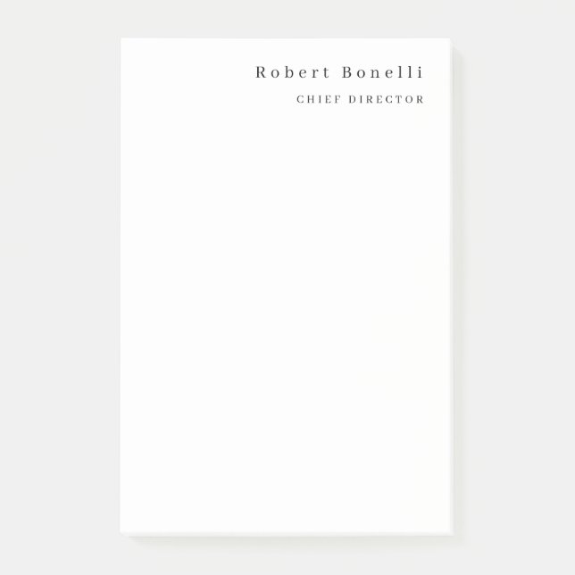 Post-it® Minimalist Plain White Modern  (Devant)