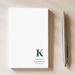 Post-it® Minimaliste Fumée Vert moderne Grand initial