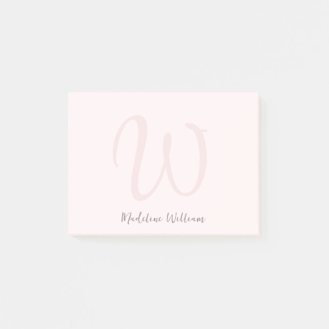 Post-it® Minimaliste moderne rose pâle (Devant)