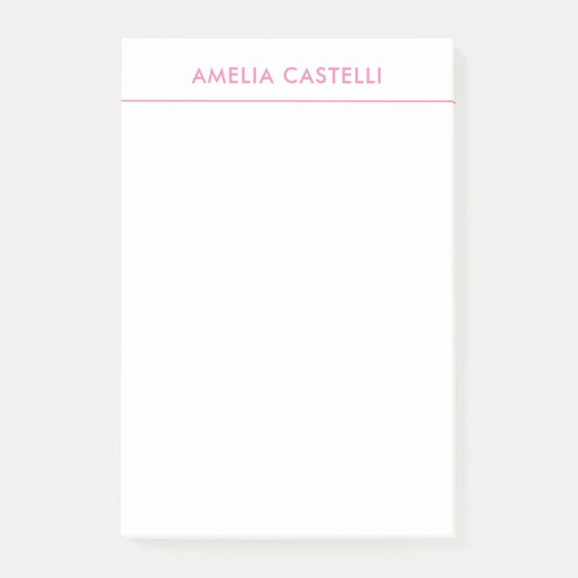 Post-it® Minimaliste Professionnel Rose clair (Devant)
