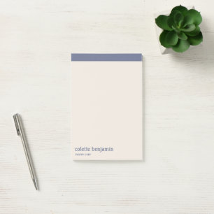 Post-it® Minimaliste propre bleu-gris et pêche pâle