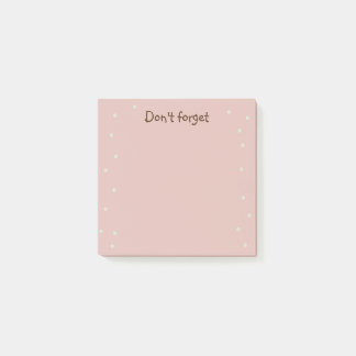 Post-it® Minimaliste rose pâle N'oubliez pas