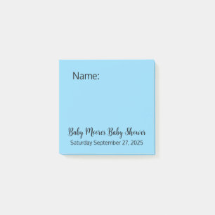 Post-it® Minimum Simple Blue Fun Date d'échéance Baby showe
