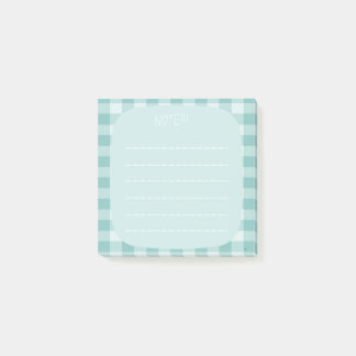 Post-it® Mint Plaid Note Design