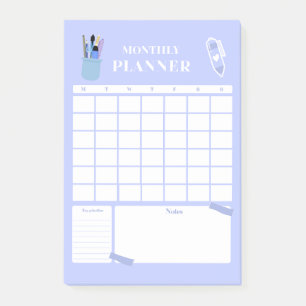 Post-it® Mise en page mensuelle de l'agenda Lavande