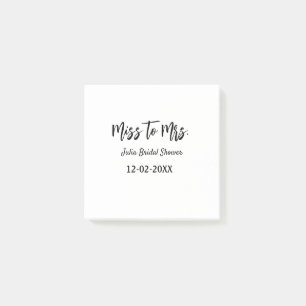 Post-it® Miss à Mrs enterrement de vie de jeune fille chic 