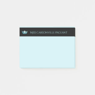 Post-it® Miss America Aqua Crown & Name Post-it-Notes