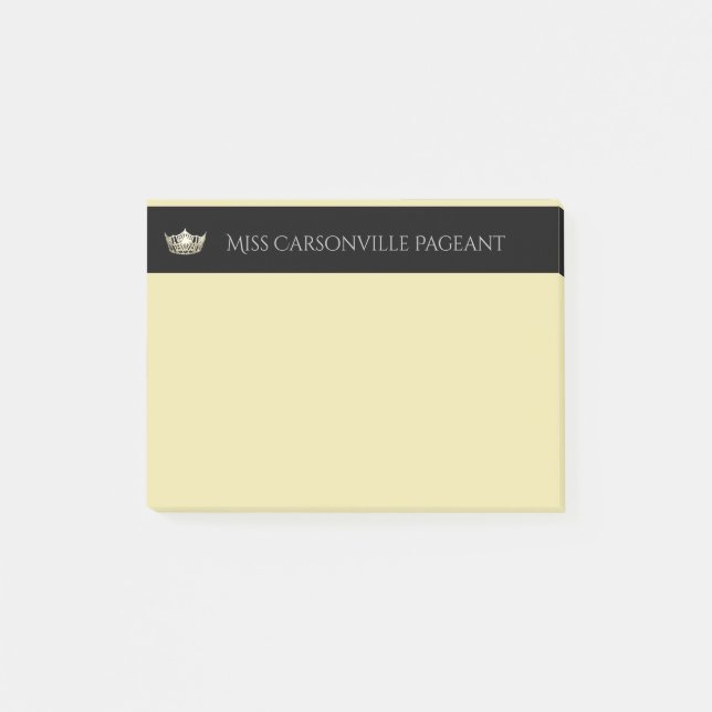 Post-it® Miss America Platinum Crown & Name Post-it-Notes (Devant)