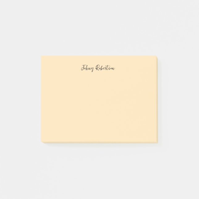 Post-it® Moccasin Peachy Jaune Plaine Élégant Professionnel (Devant)