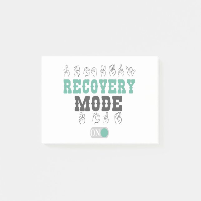 Post-it® Mode de récupération sur Get Well Bientôt langue d (Devant)