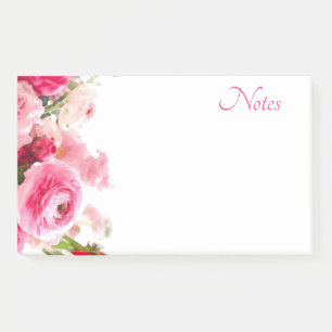 Post-it® Modèle d'aquarelle florale tendance Roses personna