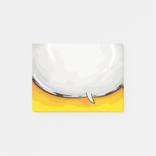 Post-it® Modèle de dessin animé Bubble vocale Jaune bkgd